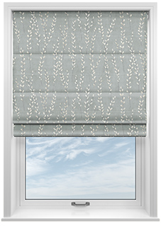Willow Field, Slate - Twist&Fit Roman Blind
